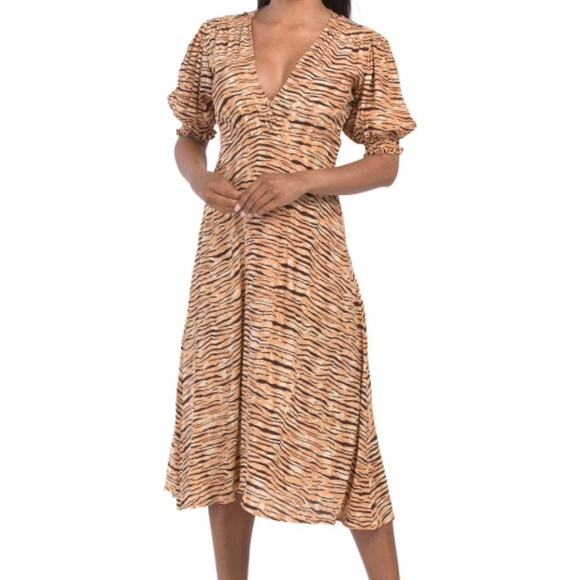 🔥🔥🔥NEW Faithfull The Brand Marie Louise Midi Dress - Picture 2 of 5